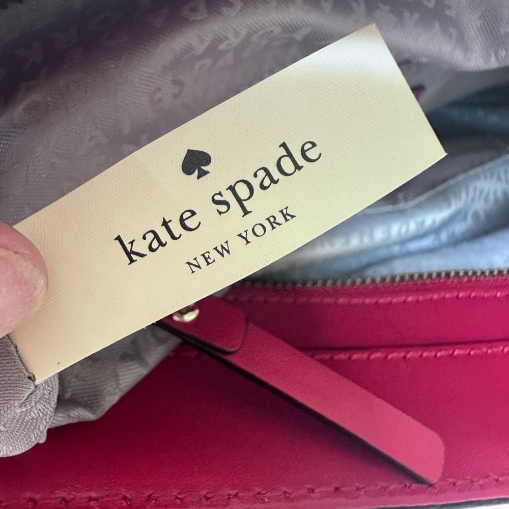 Kate Spade New York Purse Cedar Street Bow Harmony Tote Bag – Red Leather Gold - Picture 7 of 8